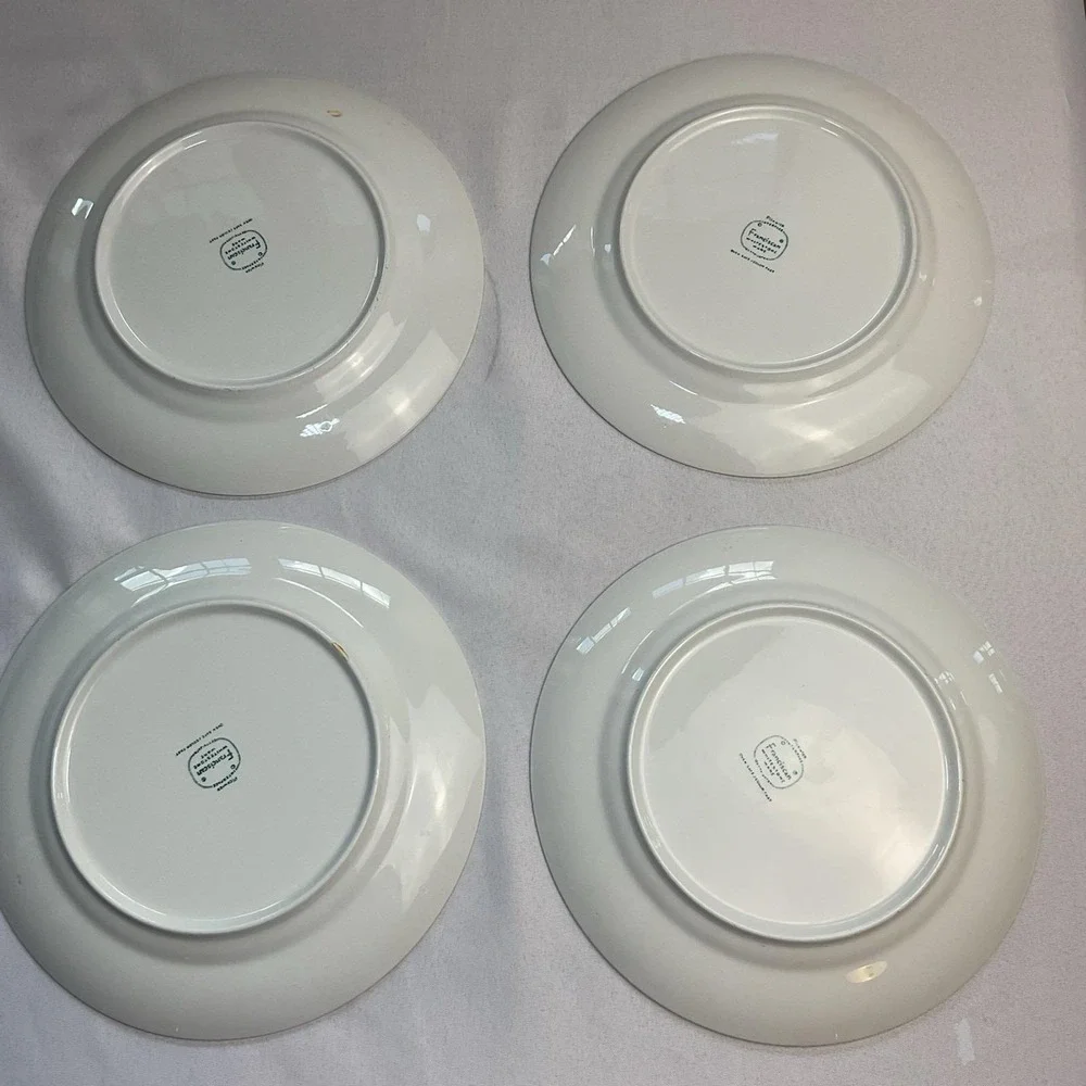Vintage Franciscan Pickwick Dinner Plates Set of 4 1970s Fruit Pattern Japan